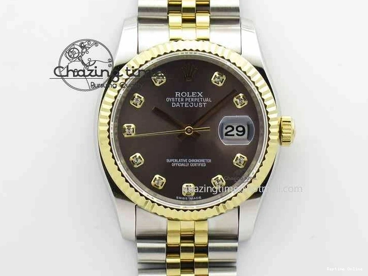 0510 DateJust 116234 SS YG BP Best Edition Gray Dial Diam Markers On SS YG Bracelet SA ZipUp 3745